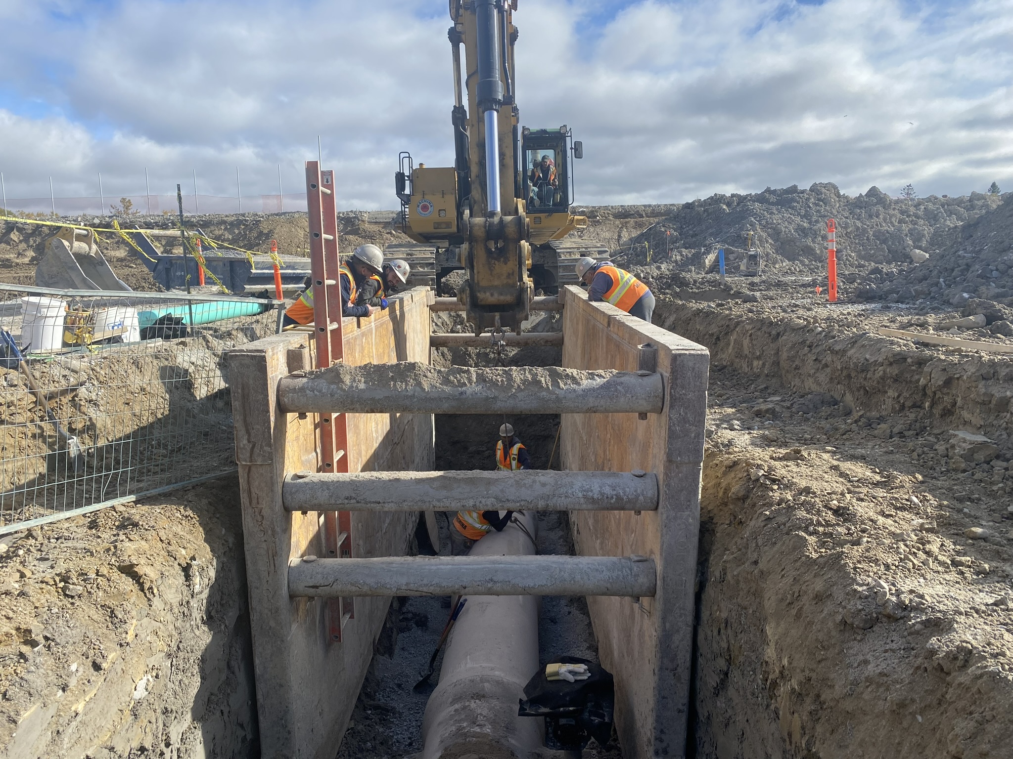 Stormwater infrastructure construction work